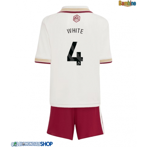 Maglie da calcio Arsenal Ben White #4 Terza Maglia Bambino 2025-26 Manica Corta + Pantaloni corti)